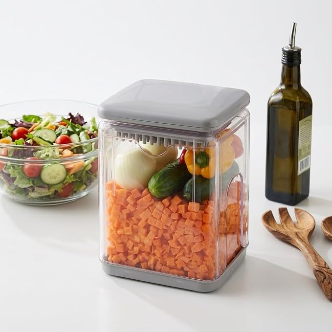13-in-1 Vegetable Chopper with Container – Manual Veggie & Onion Food Chopper, Multifunction Vegetable Dicer for Fast Meal Prep, Kitchen Chopper with Stainless Steel Blades