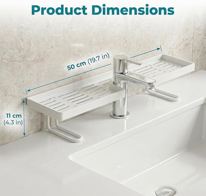 2026 New No-Drill Kitchen Sink Sponge Holder, Over-Faucet Storage Shelf with Drain Rack Organizer (Black)