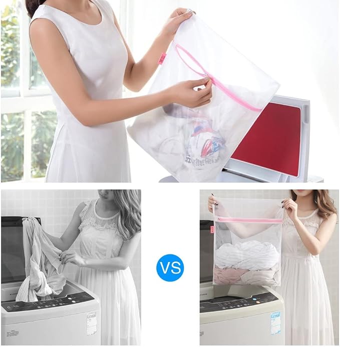 GOGOODA Mesh Laundry Bags for Delicates Durable Protective Wash Bags | Travel Storage Bags for Intimates Lingerie, 7PCS (1XXL, 1XL,1L,1M,1S,2 bra bags)