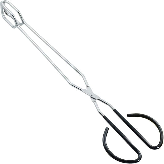 HINMAY Extra Long Scissor Tongs 16-Inch Stainless Steel Barbecue Grilling Tongs