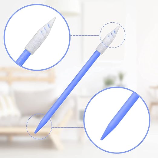 Wellgler's Foam Cleaning Swabs, Lint Free Foam Tip Swabs Kit,for DTF Printer Printhead Maintenance, Electronics, Gun Cleaning, Car Detailing and Cleanroom Use (4Types, 200 Pack)