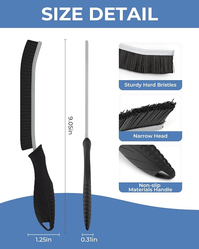 CLEANGOR Crevice Cleaning Brushes, Cleaner Scrub Brush Tool for Crevice | Hard to Reach Tight Space, Home Essentials, Cleaning Supplies for Shower, Bathroom, Kitchen, Toilet, Window