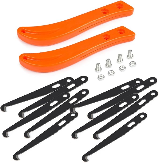 FOCCTS 12PCS Grout Remover Tool, 2 Grout Saw and 10 Removal Knife, Caulking Tool Kit Caulking Edge Kit for Kitchen, Bathroom, Bedroom, Tiles Gap
