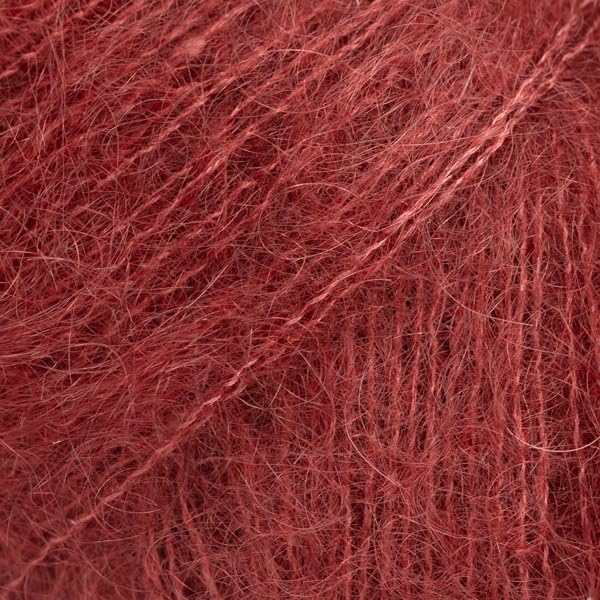 Mohair and Silk Yarn Drops Kid-Silk, 0 or Lace, 2 Ply, 0.9 oz 230 Yards per Ball (68 Maroon)