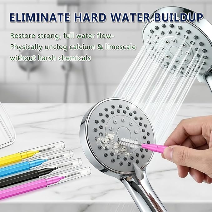 Shower Head Cleaner Tool Set, Multi-Size Shower Head Cleaner Picks for Unclogging Small Nozzles Dual-Function Shower Head Cleaning Brush Crevice Cleaning Brush Kit for Bathroom & Kitchen (30)