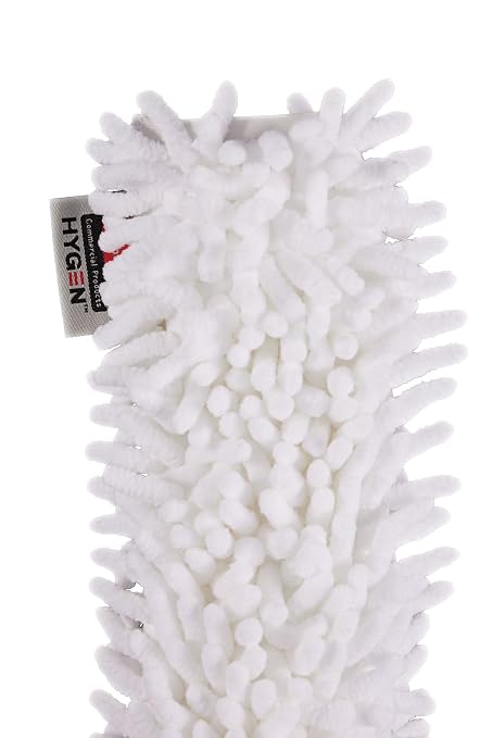 Rubbermaid Commercial Products, HYGEN Quick-Connect Flexible Dusting Wand with Microfiber Sleeve, White, Flexible Dusting for Office/School/Stadium/Lobby/Restaurant