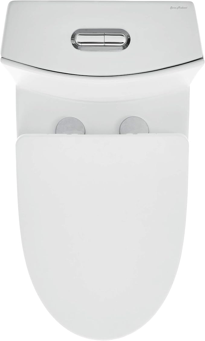 St. Tropez One-Piece 10" Rough-in 1.1/1.6 GPF Dual Top Vortex Flush Elongated Toilet in Matte White
