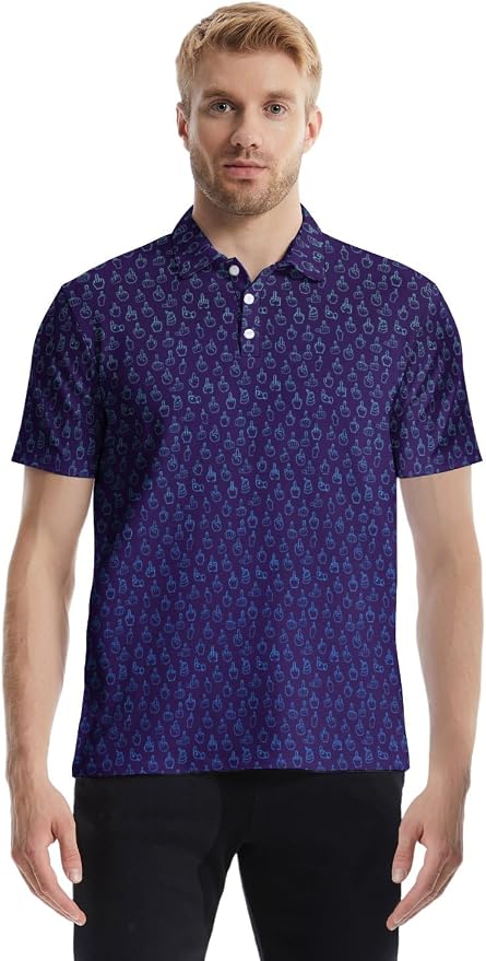 Polo Shirts for Men Moisture Wicking Mens Polo Shirts Patriotic Shirts for Men