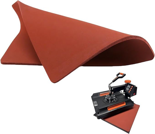 LGIB Silicone Heat Press Mat 24x16 Inch, Heat Resistant & Fireproof, Double Sided Washable Heat Press Pad for Vinyl Ironing HTV Transfer Sublimation & Crafting Projects,Red
