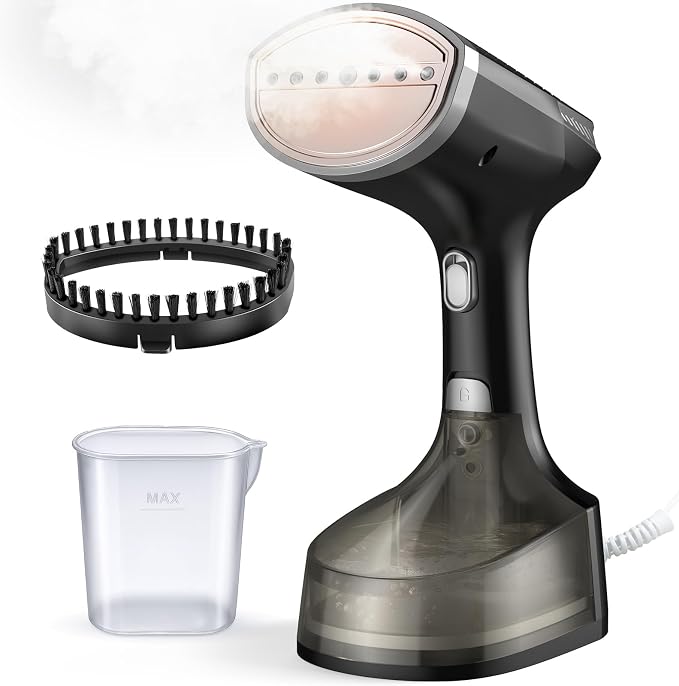 Steamer for Clothes,10s Fast Heat-up Handheld Clothes Steamer, Fast Wrinkle Remover with 300ml Tank, Garment Steamer Ideal for Most Fabrics, Easy to Use, Clothes Steamer with Brushes for Home, Travel