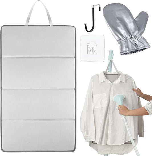 Steamer Board for Clothes with Ironing Gloves,Stand for Steaming Clothes,Steamer Pad,Hanging Ironing Board,Steamer for Clothes,Hanging Steam Iron Pad