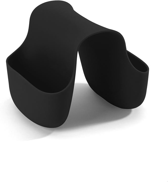 Umbra Saddle Sink Caddy – Flexible Rubber Organizer and Dish Sponge Holder for Kitchen Sink, Black