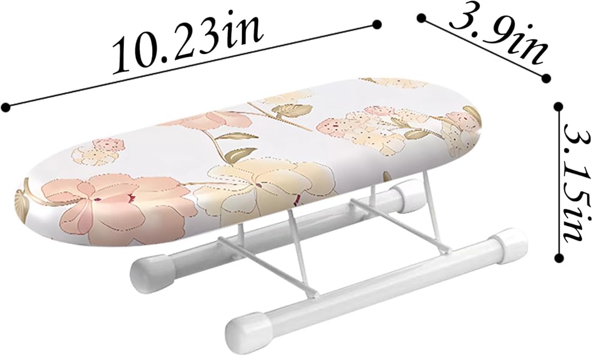 10.2-inch mini ironing board, portable and foldable small ironing board, with a cover, suitable for ironing collars, cuffs, shoulders, and corners