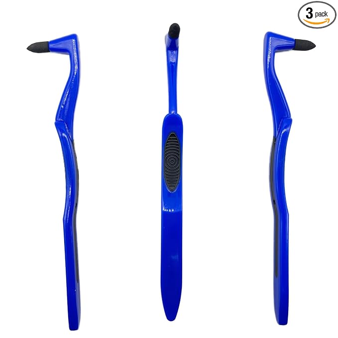 3Pcs Teeth Stain Remover,Tooth Stain Eraser,Tartar Eraser Polisher,Dental Plaque Tool,Eraser for Coffee Stain Teeth Whitening Cleaning Polishing Kit (Blue)