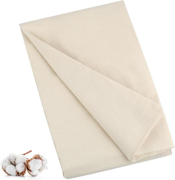 100% Cotton Muslin Fabric, 63 Inch X 5 Yards Unbleached Fabric by The Yard | Medium Weight, Easy Care, Fabric for Sewing Embroidery , Garments, Crafts Material, Apparel Cloth