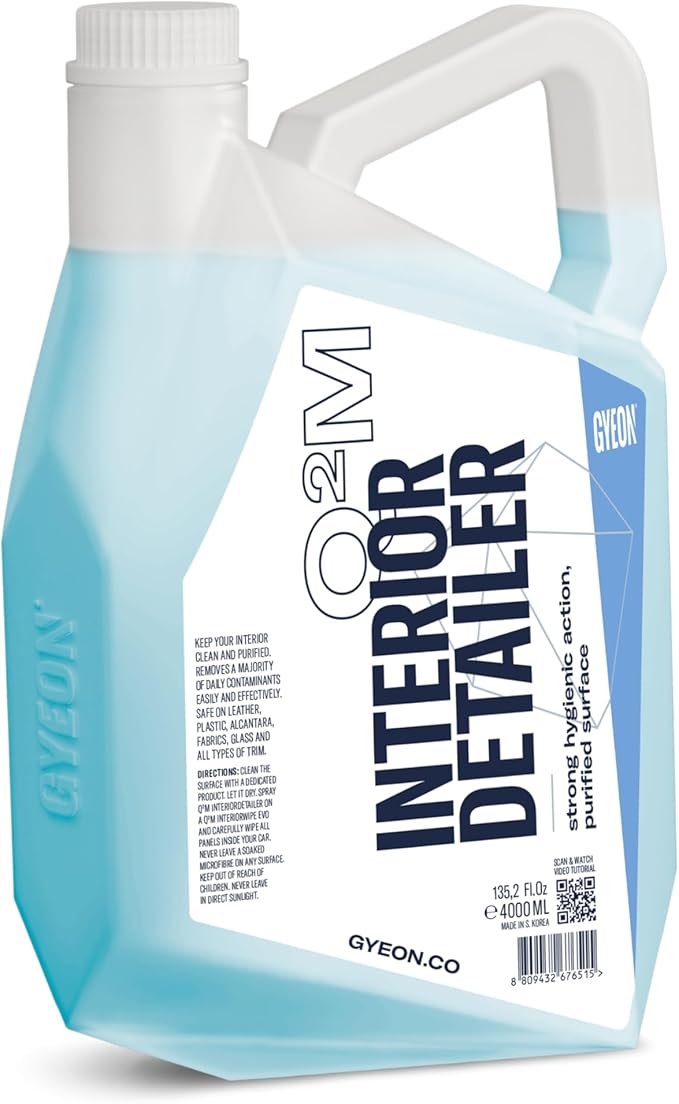 Gyeon Interior Detailer Streak Free Satin All-Surface Interior Cleaner | All-surface interior cleaner for leather, plastic, vinyl, fabric, and screens — matte finish with no shine or residue 4000ml