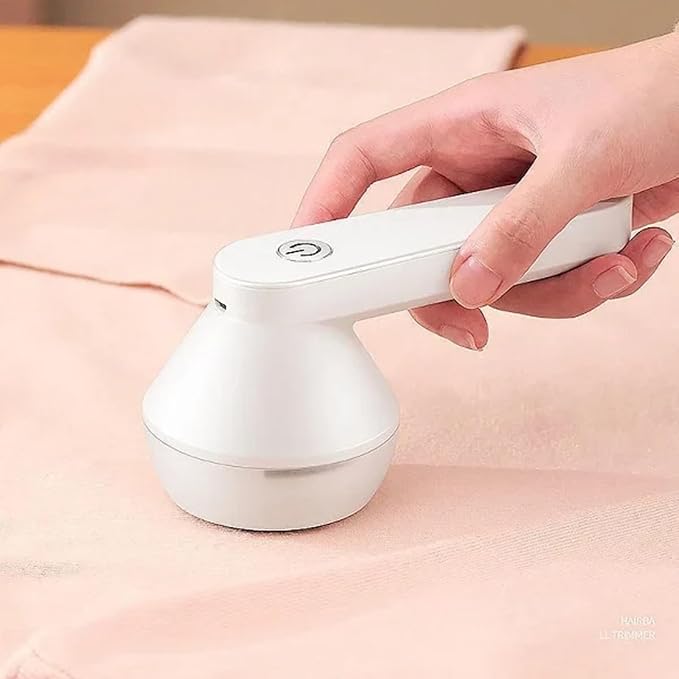 USB Rechargeable Fabric Shaver, Electric Lint Remover, Sweater Cordless Clothes Defuzzer, Portable Pills Trimmer for Clothes, Furniture (White)