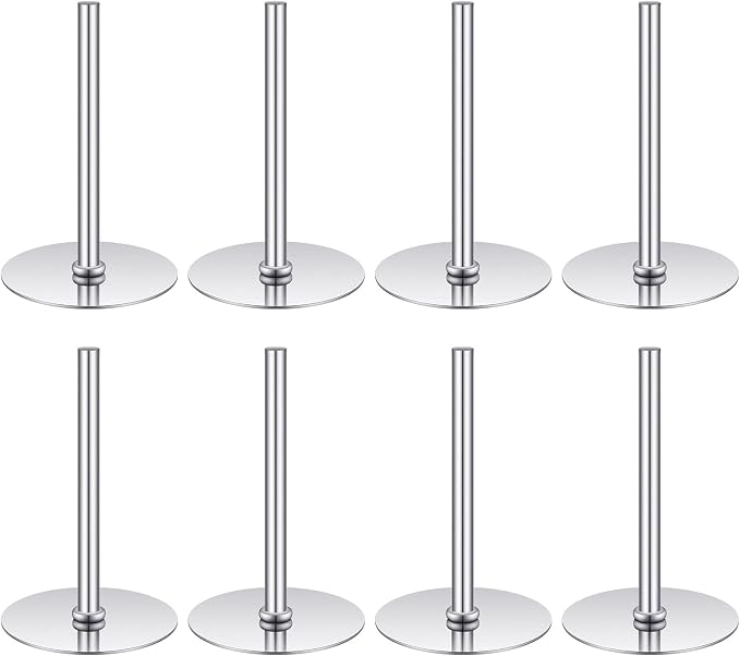 8 Pieces Cake Heating Core for Baking Cakes Stainless Steel Heating Rod 2 Inches Silver Rod for Decorating Supplies Baking Tools Accessories