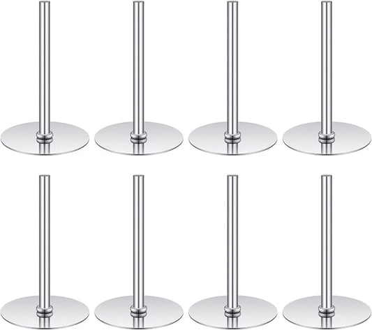 8 Pieces Cake Heating Core for Baking Cakes Stainless Steel Heating Rod 2 Inches Silver Rod for Decorating Supplies Baking Tools Accessories