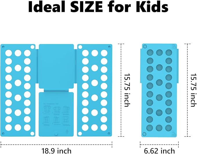 Kids Shirt Folding Board Perfect Size 15.75"x18.9" for Children | Space-Saving Design, Durable Material, Easy Storage Organizer