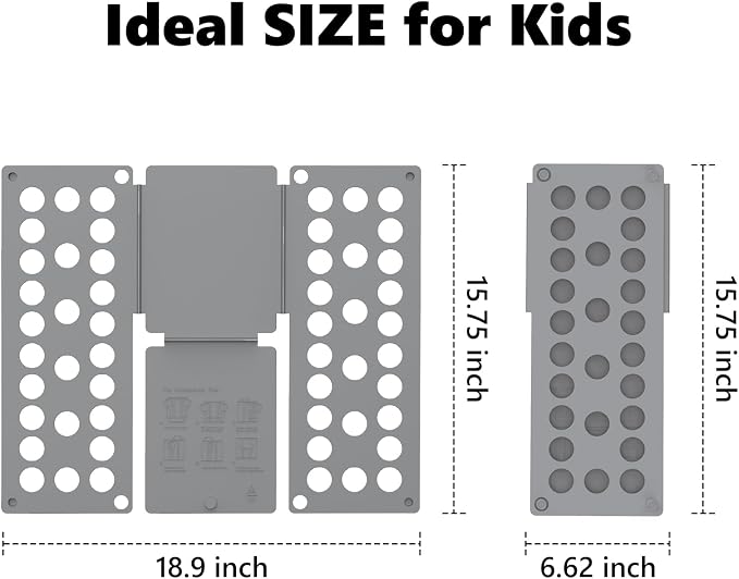 Kids Shirt Folding Board Perfect Size 15.75"x18.9" for Children | Space-Saving Design, Durable Material, Easy Storage Organizer