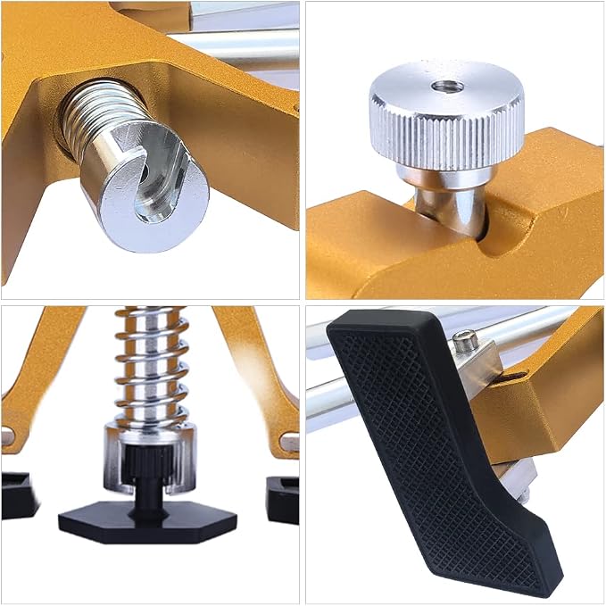 GLISTON Auto Dent Puller Kit - Adjustable Golden Dent Remover Tools Paintless Dent Repair Kit Dent Lifter Puller for Car Large & Small Ding Hail Dent Removal