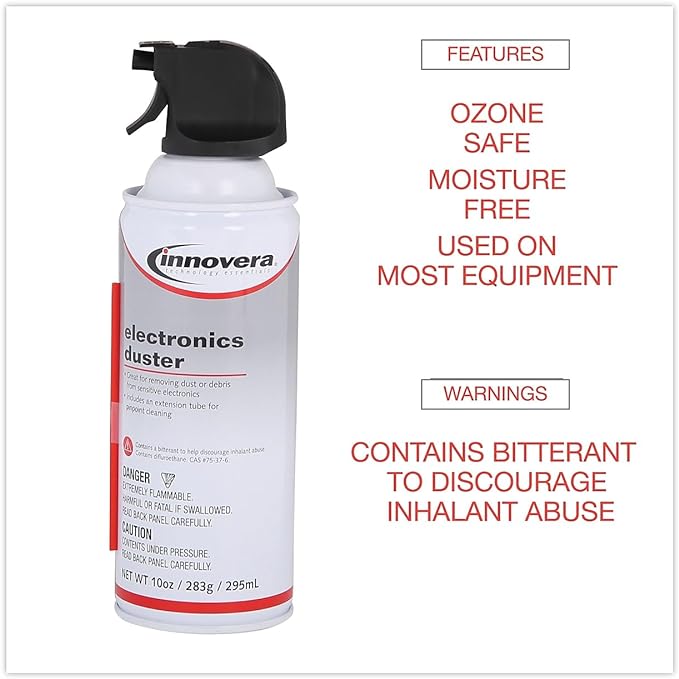 Innovera IVR10012 10 oz. Compressed Air Duster Cleaner (2/Pack)