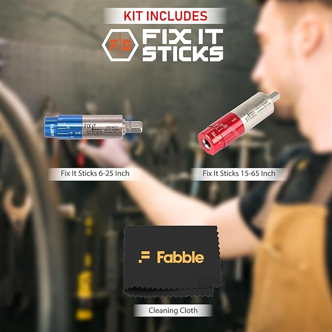 Fix It Sticks 15-65 Inch Lbs All-in-One Torque Driver Bundles with Fix It Sticks 6-25 Inch Lbs Mini All-in-One Torque Driver + Cloth