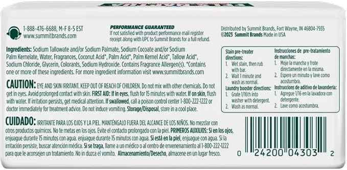 Fels Naptha Laundry Soap & Stain Remover Bar, Pack of 12