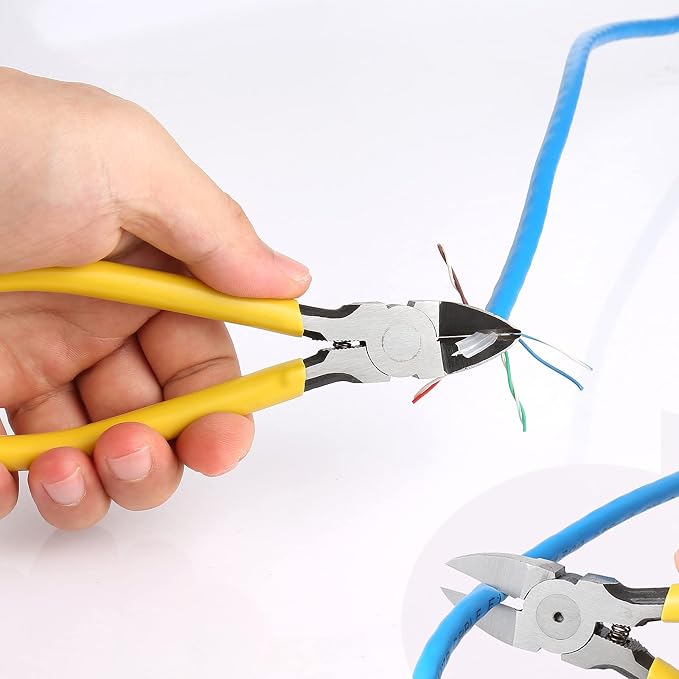 Solsop Pass Through RJ45 Crimp Tool Kit Ethernet Crimper | CAT5 Cat5e Cat6 Crimping Tool Kit