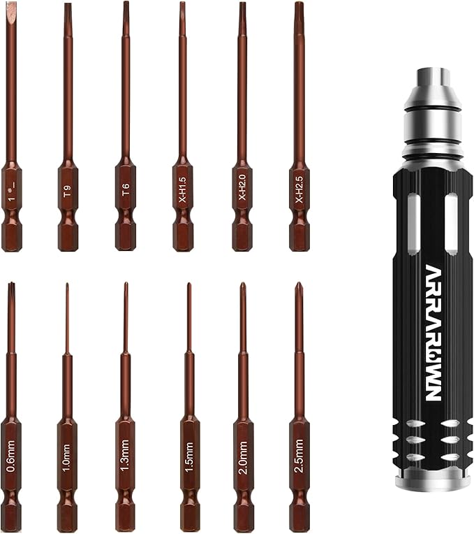 Hex Screwdrivers Set 12 in 1 RC Tool Sets Hobby Tools Kit | RC Car Tool Set RC Model Drone Airplane Robotics Helicopter Quadcopter Boat FPV Home Appliances Repair