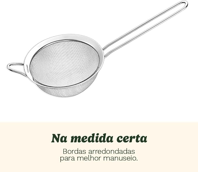 Cuisinart, Mesh Strainers, Stainless Steel Mesh Strainers for Kitchen, Fine Mesh Kitchen Strainer Set for Sifting, Straining and Cooking, Ctg-00-3Ms, 3 Count
