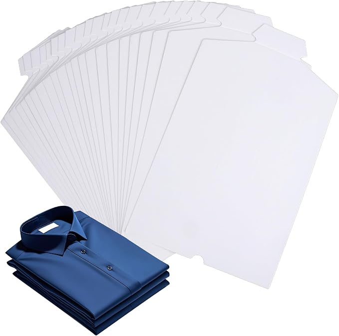 White Shirt Cardboard Inserts, 8.5x14 inch, Pack of 25, T Shirt Folder Board for Clothes Folding, Paper Shirt Form Inserts for T Shirt Display, DIY Painting, Packaging, Shipping, Storage