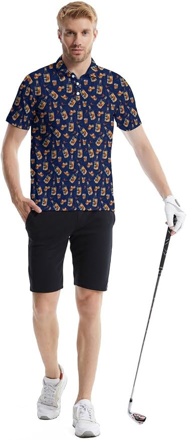 Polo Shirts for Men Moisture Wicking Mens Polo Shirts Patriotic Shirts for Men