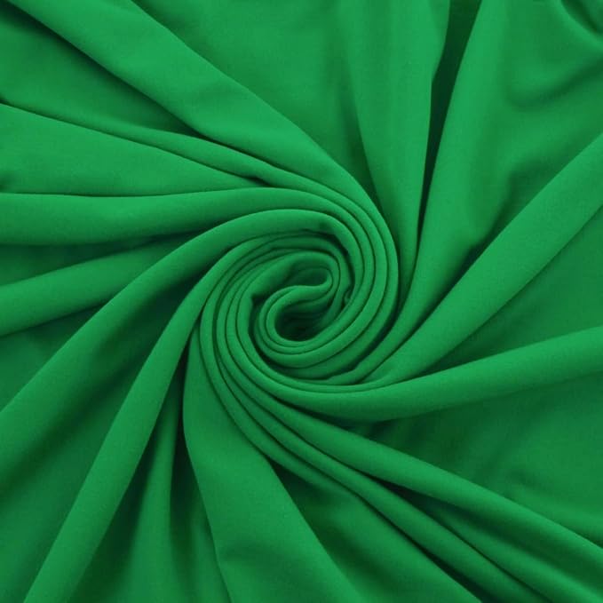 DTY Double-Sided Brushed Fabric 4 Way Stretch Jersey Knit Apparel 58/60" Wide (Jade Green)