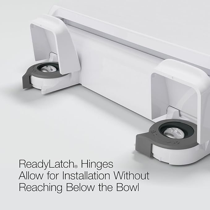 KOHLER K-26802-0 Impro ReadyLatch Quiet Close Round Toilet Seat, White Toilet Seat, Grip-Tight Bumpers, New Home Essentials, Slam Prevention (Pack of 2)