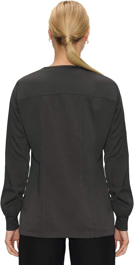 COZYFIT Scrub Jackets for Woman, Snap Front Nurse Jacket | 3 Pockets, Soft Fabric Layer, Easy Shift Layer, Easy Care, For Nurses, Clinics, Daily Medical Uniforms, Shift Wear