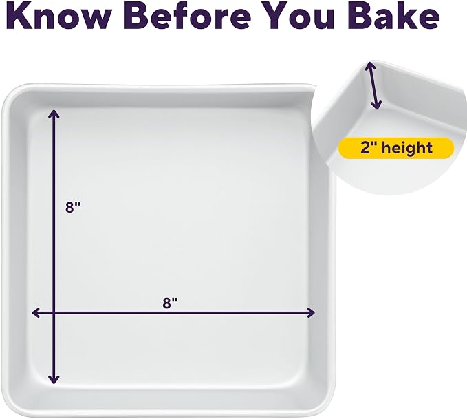 Wilton Performance Aluminum Square Cake and Brownie Pan, 8-Inch, Silver