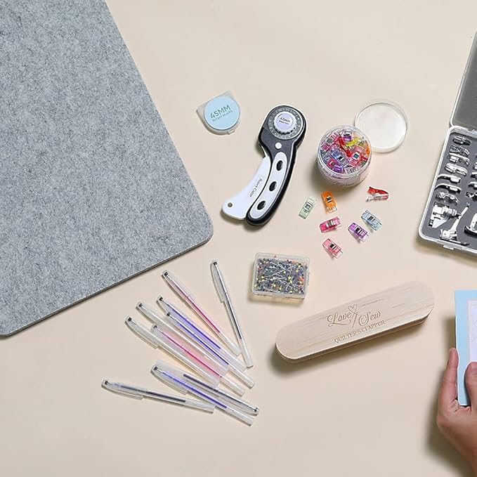 Love Sew Wool Pressing Mat - Ironing Pad for Quilting and Sewing - Perfect Pressing Mat for Ironing Boards, Quilting,Sewing,Pressing Seams,Embroidery Crafts (Grey)