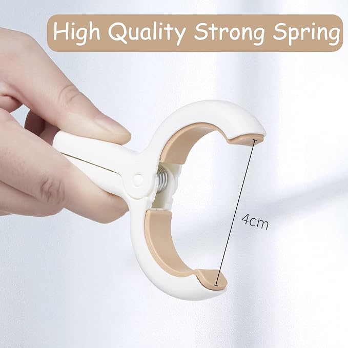 24 Pack Plastic Clothes Pins with Strong Anti-Rust Springs,Heavy Duty Beach Towel Clips,Laundry Clothespins to Keep Your Towel, Clothes, Blankets to Dry on Clothesline and Hanging Rack
