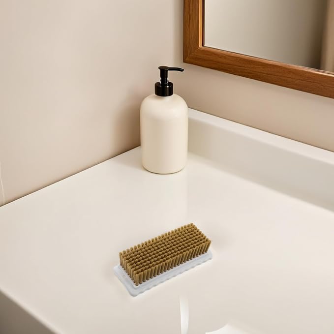 NUOBESTY 3pcs Soft Bristle Garment Washing Brush Large Size Plastic | Gentle Stain and Lint Removal, Ergonomic Handle, for Clothes and Bags, Bathroom Countertop or Travel Use
