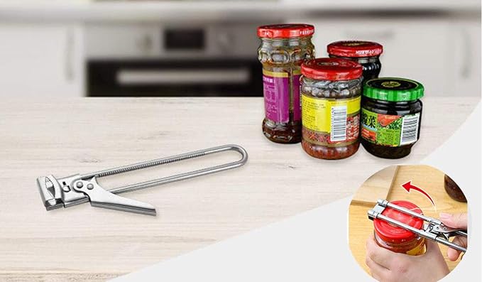 zengxiaoyun® Master Jar & Bottle Opener, Adjustable Multifunctional Stainless Steel Can Opener Jar Lid Gripper, Manual,Kitchen Accessories
