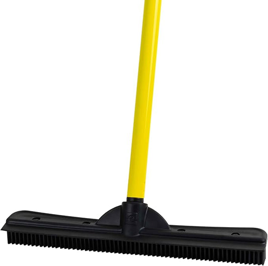FURemover Pet Hair Removal Rubber Broom, 58" Telescopic Handle