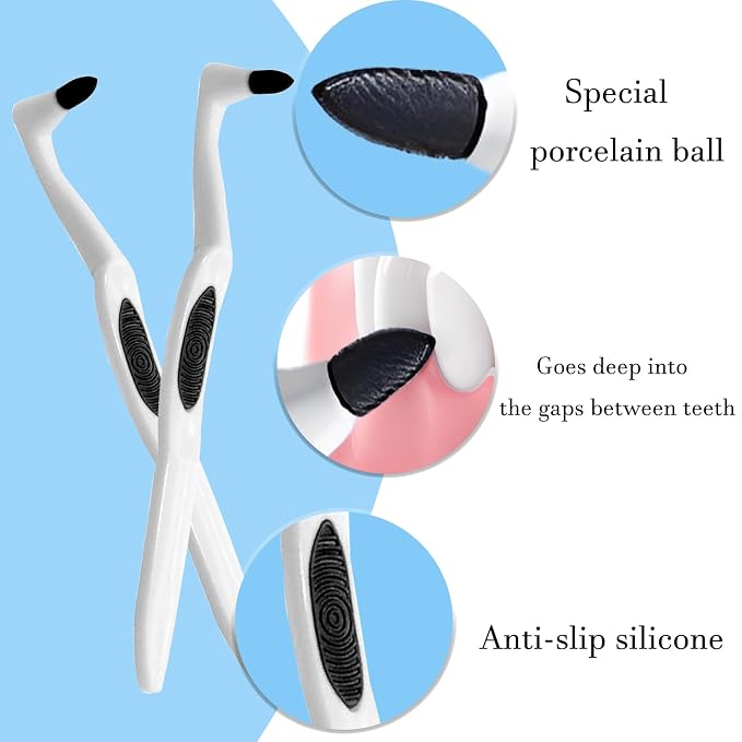 3Pcs Teeth Stain Remover,Tooth Stain Eraser,Tartar Eraser Polisher,Dental Plaque Tool,Eraser for Coffee Stain Teeth Whitening Cleaning Polishing Kit (white)