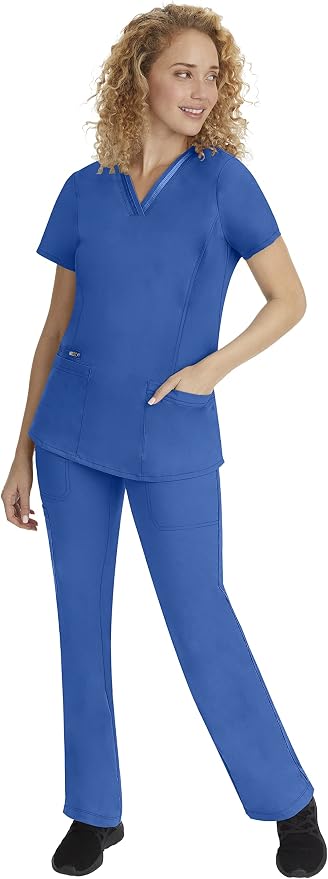 Healing Hands Purple Label Scrub Top for Women with 3 Pockets | Princess Paneling, Secure Zip Pocket, Flattering Modern Fit, Organized Storage, Professional Workwear, Easy Care Fabric