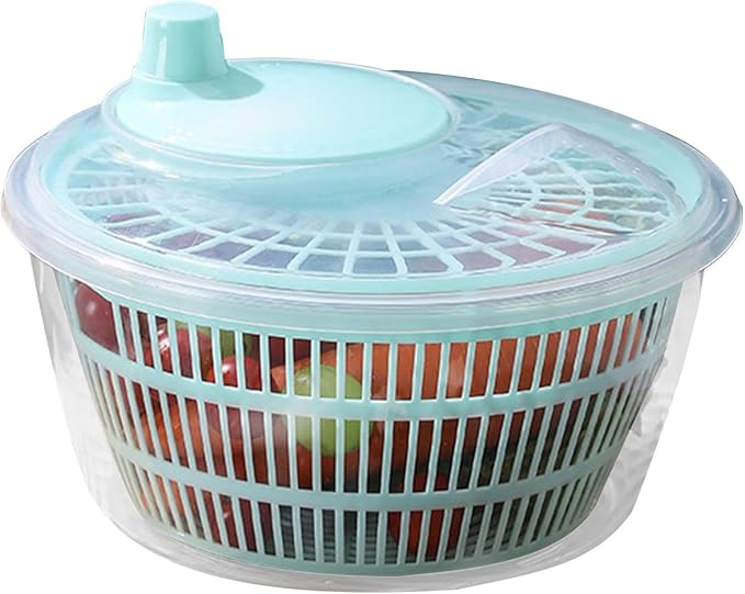 Generic Vegetable Fruit Washer ner, Manual Fruits Washer, Durable Salad Dryer Bowl, PP Salad ner Lettuce Dryer, Vegetable Washer Dryer With Effortless Action For Lettuce, Vegetables, Blue