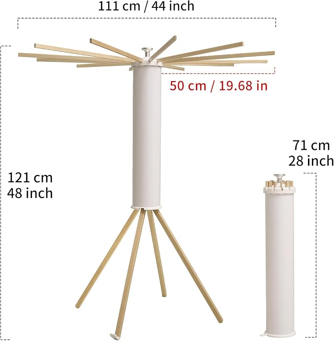 4 Legs Clothes Drying Rack, Foldable Laundry Rack with 12 Rotating Arms, Space-Saving Standing Drying Rack for Indoor/Outdoor, Balcony and Laundry Room