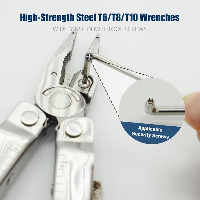 Handy 7Pack Mutitool Wrench Kit for L-eatherman Multi-Tools,Ideal for muti-tool maintenance Knurled Nut Wrenches Wide Compatibility with wave Rebar, Bond, PST, Charge+,Surge（NOT SUIT MICRA）