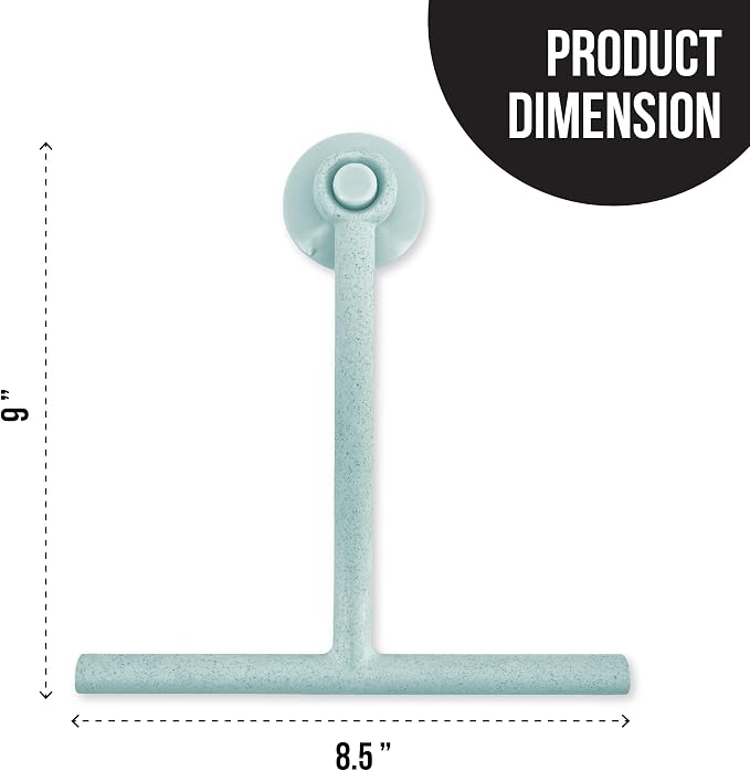 Splash Home Jasmine Bamboo Fiber Shower Squeegee, Blue