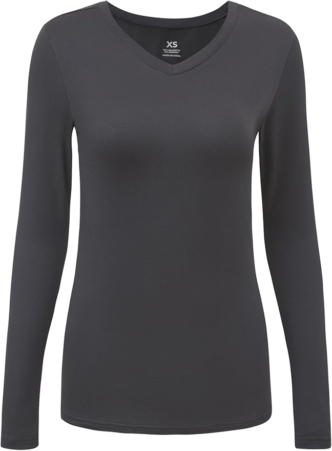 COZYFIT Women’s Underscrub Tee, V-Neck Long Sleeve Undershirt | Soft & Easy Care Fabric, Slim Fit, Smooth Touch, Comfort V-Neck Tee, Machine Wash, Multiple Sizes for Choose